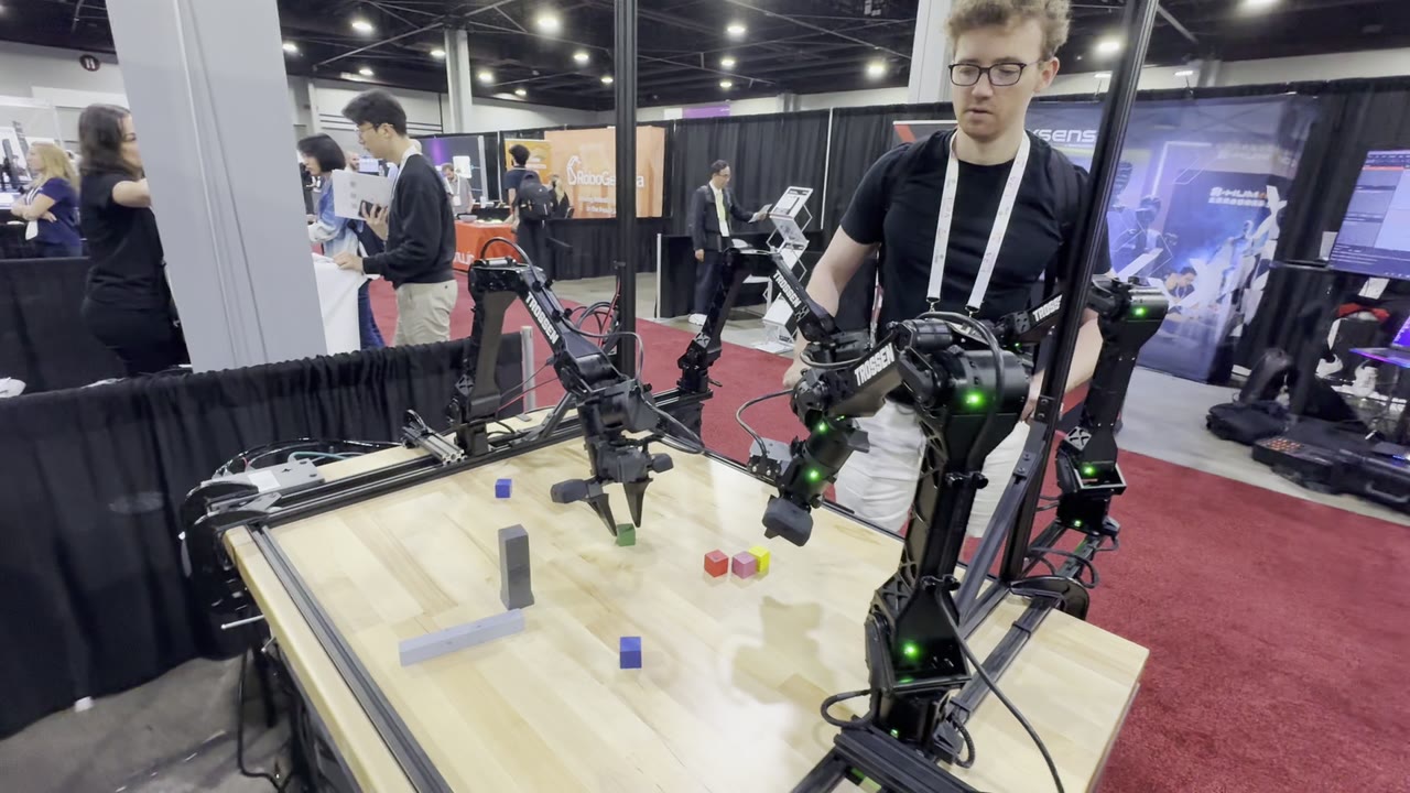 teleoperating trossen arms at ICRA 2025